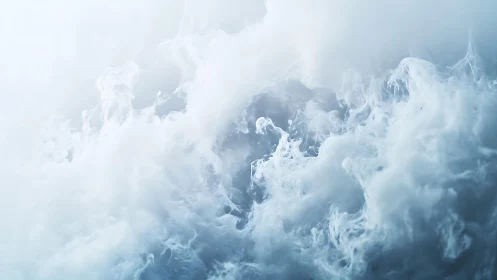 Ethereal White Smoke Swirling in Soft Abstract Minimalist Style.