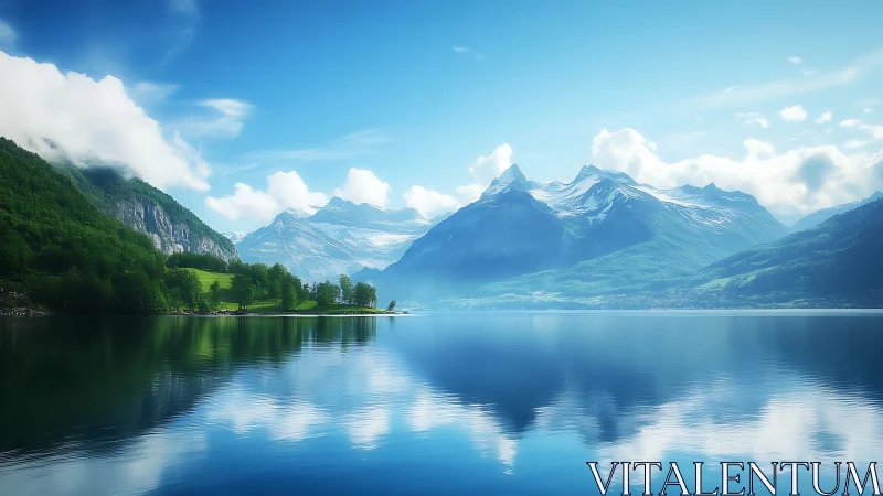 Glacial alpine lake reflection under high-atmosphere clarity.