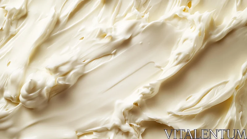 Close-up of creamy white butter texture in soft abstract style.