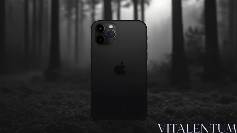 iPhone 11 Pro in Space Black on Forest Floor.