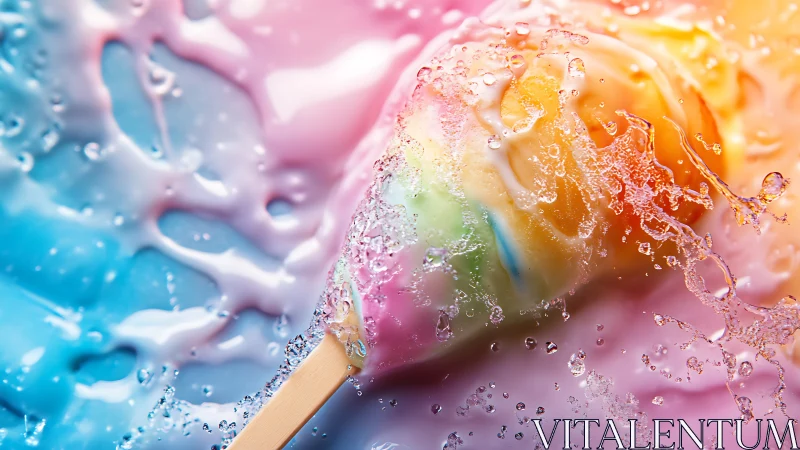 Rainbow Confection Drenched in Liquid Shimmer