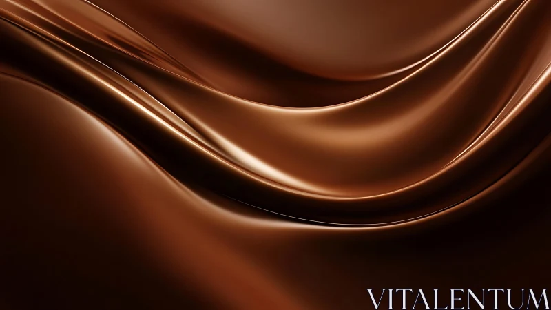 Smooth Flowing Melted Chocolate Abstract Background Art.