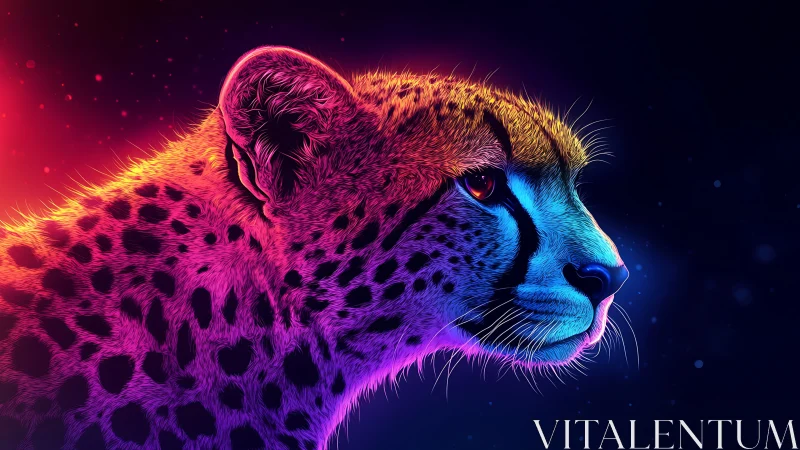 Neon Leopard: A Vibrant Portrait of Wild Beauty.