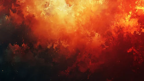 Fiery Explosion Abstract Background Burning with Intense Heat and Energy