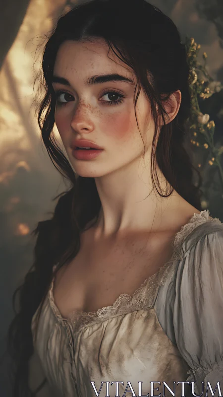 Freckled daydream lingers in painterly dusk-lit silence