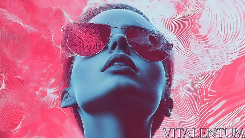 Neon daydream tilts upward through glitch-bright lenses