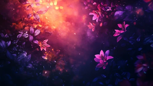 Volumetric Light Rendering with Chromatic Aberration through Dimensional Floral Geometry