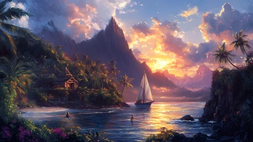 Paradise Cove: Dreamlands where sailboats kiss golden sunsets.