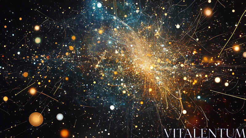 Starlit data stream erupts into a galactic codeburst of light