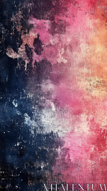 Nebula-scarred wall where midnight collides with sunrise.