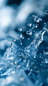 High-speed macro capture of splashing water droplets in motion