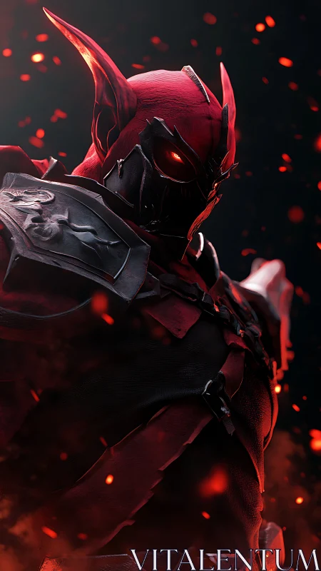 Armored infernal sentinel rendered in high-fidelity 3D detail.