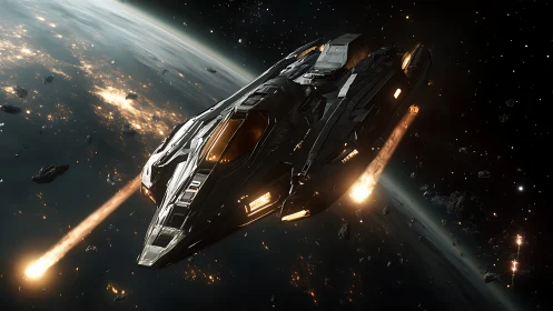 Space vessel maneuvers near illuminated planetary orbit