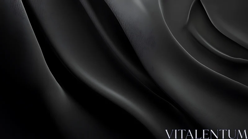 Dark abstract folds with smooth flowing wave surfaces.