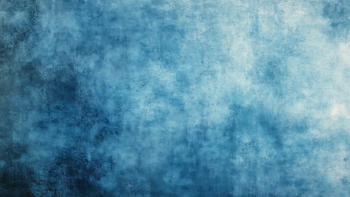 Textured blue painted background with mottled gradients.