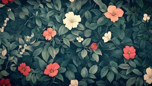 Garden Dreams in Coral and Cream.