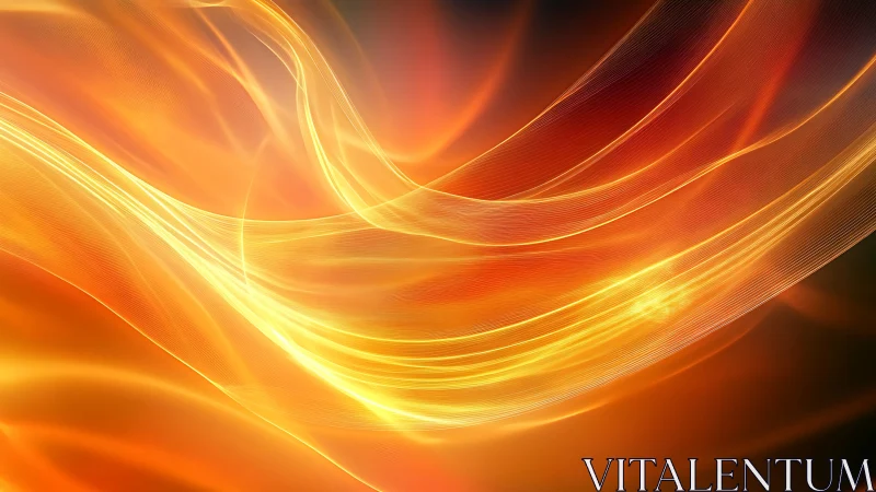 Luminous Wave Topology: Intersecting Curved Pathways with Radiant Orange-Yellow Gradient Transition.