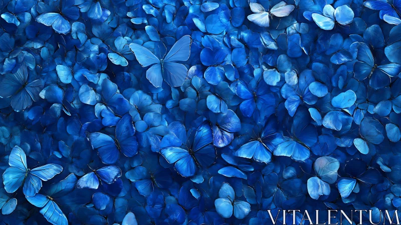 Spectral field of overlapping cobalt butterfly wing surfaces.