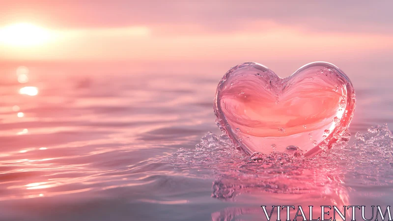 Crystalline Love Blooms Where Sunset Kisses The Sea