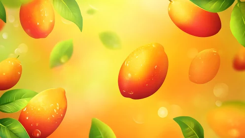 Sunlit mango daydreams drifting through golden citrus air.
