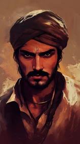 Smoldering desert sentinel with ember-bright resolve.