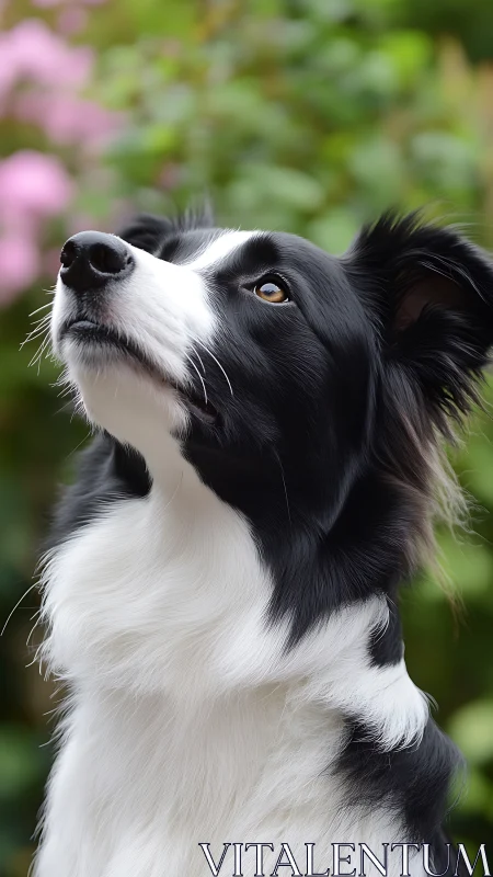 Border collie portrait under shallow-depth outdoor optics.