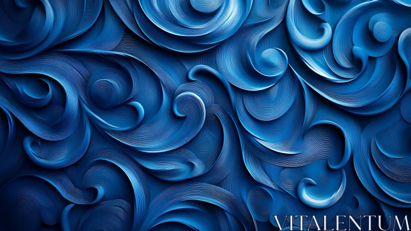 Gentle blue swirls dance in layered waves of soothing motion