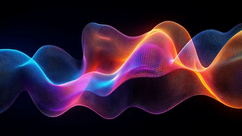 Colorful light waves dancing across a deep night sky.