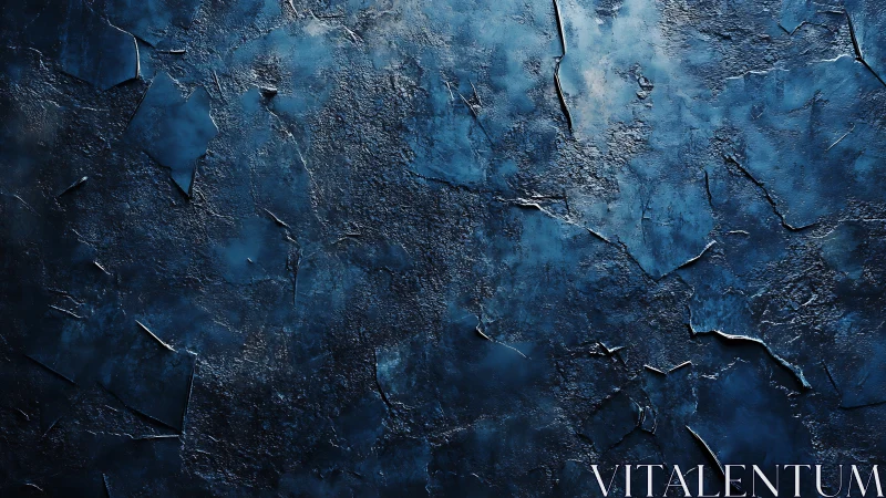Deep blue cracked texture with dramatic rough surface.