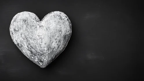 Chalk Heart on Blackboard: A Simple Symbol of Love.