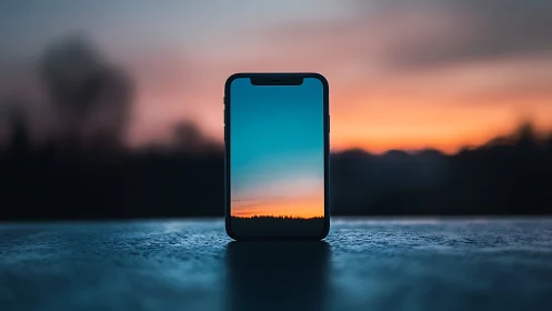 Twilight sneaks into a smartphone screen and quietly glows