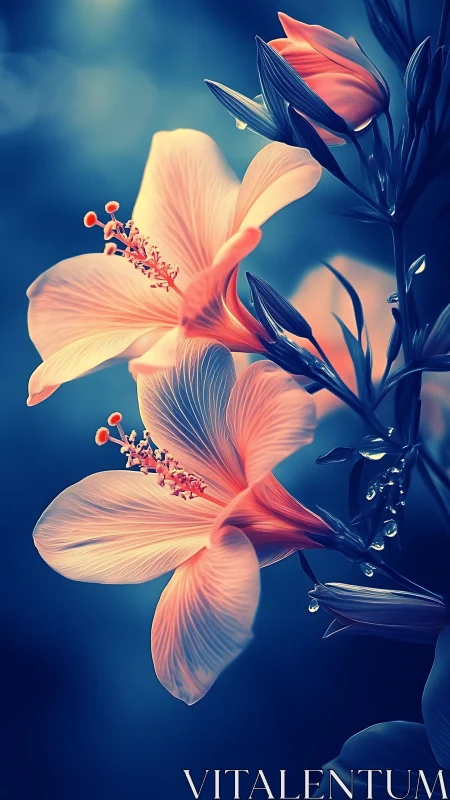 Glowing Petals: Where Warm Light Meets Delicate Blooms.