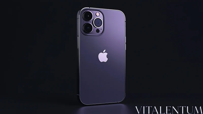 iPhone 14 Pro in Deep Purple, Displayed at an Angle.