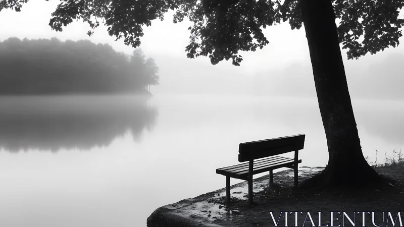 Quiet lakeside bench invites gentle moments of reflection