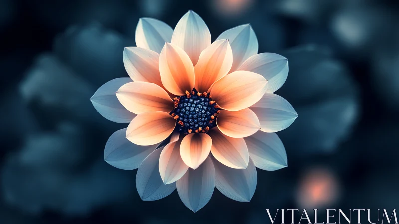 Luminous Dahlia Blooms in Twilight's Gentle Embrace.