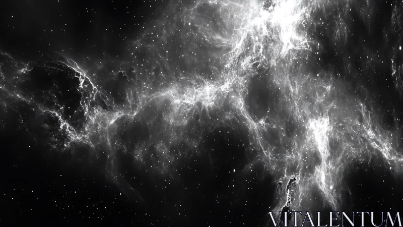 Nebula rivers wander through restless black and silver night