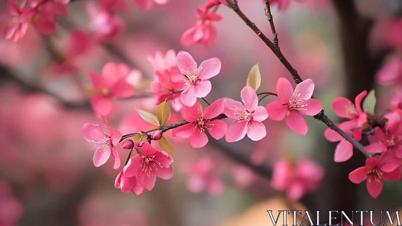 Cherry Blossoms Dance Through Soft Spring Light
