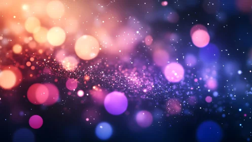 Vibrant Abstract Bokeh Lights with Sparkling Glitter Effect.
