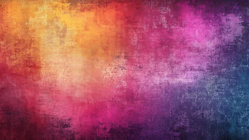 Sunset spectrum drifts across textured abstract horizon.