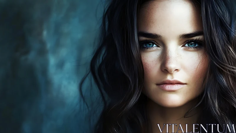 Storm-eyed portrait where quiet strength meets soft light.