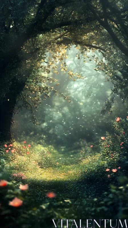 Enchanted Canopy: Where Light Dances Through Emerald Shadows.