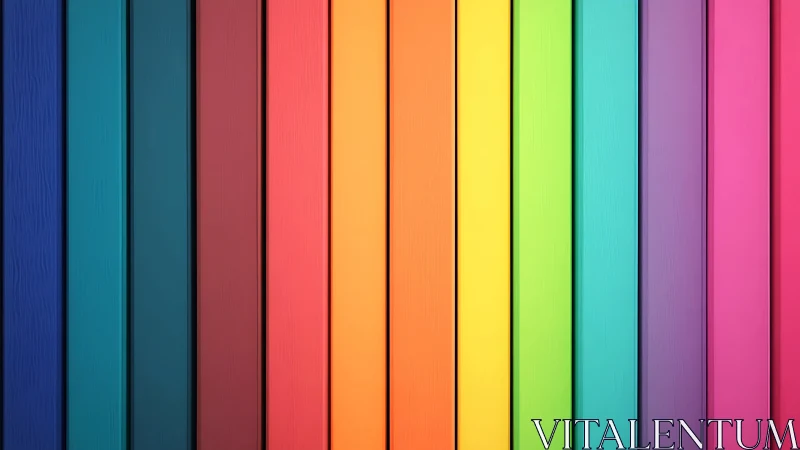 Parallel rainbow panels form bold vertical color spectrum