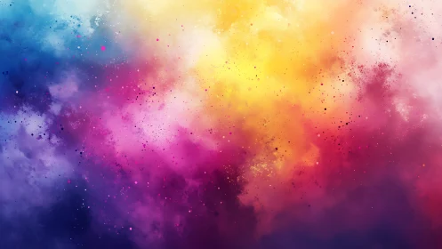 Glowing rainbow clouds drifting through a dreamy night sky.