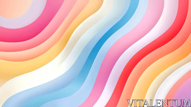 Pastel color waves flow in soft, uplifting abstract motion