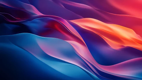 Digital painting of fluid chromatic waves in layered gradient fields.
