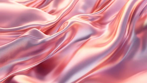 Rendered metallic fabric surface forms continuous folded waves