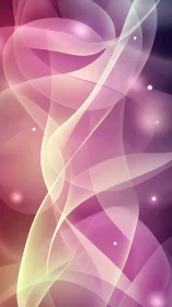 Iridescent ribbon gradients with layered translucent curves.