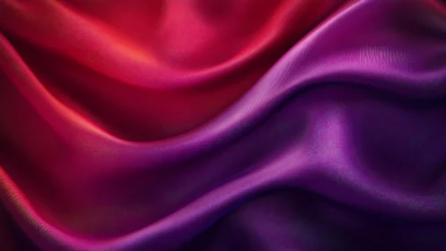 Red and purple silky fabric waves with soft flowing folds.