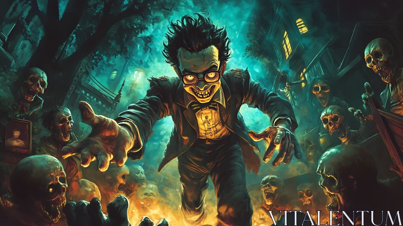 Wild-eyed ghoul dives into a neon-lit night of mischief