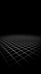 Grid plane recedes into dark background under low lighting